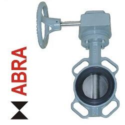 Затвор поворотный межфланцевый маслобензостойкий ABRA-BUV-VF863D350G Ду350 Ру16 с редуктором