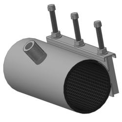 Хомут врезной ОД=67-74 L=300 нар. резьба ДУ15